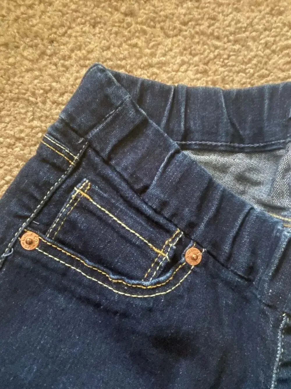 Levi's Jeans Legging Size 12REG Dark Blue Denim Pull On Skinny. Youth 12.